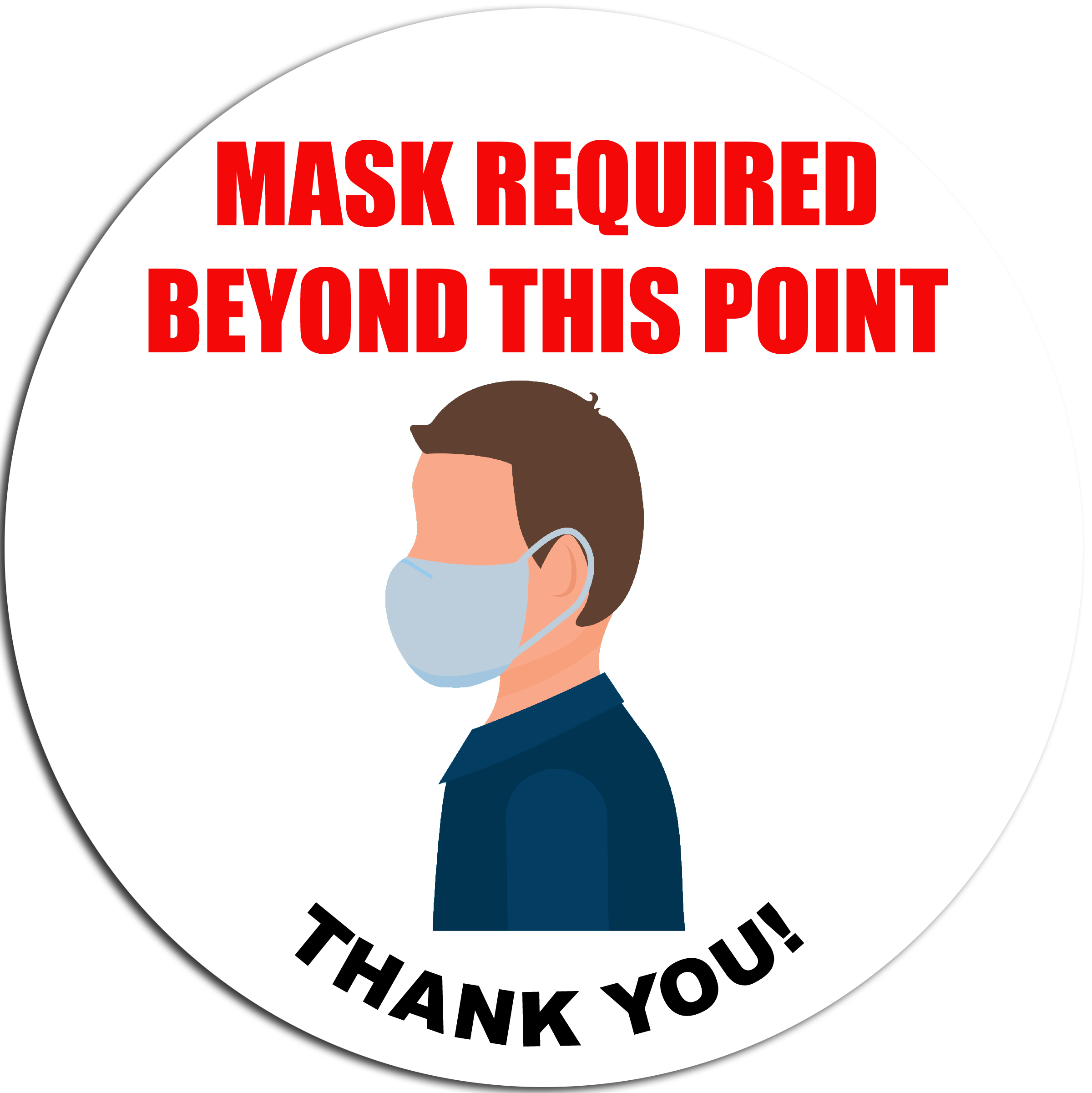 Mask Required 8 circle