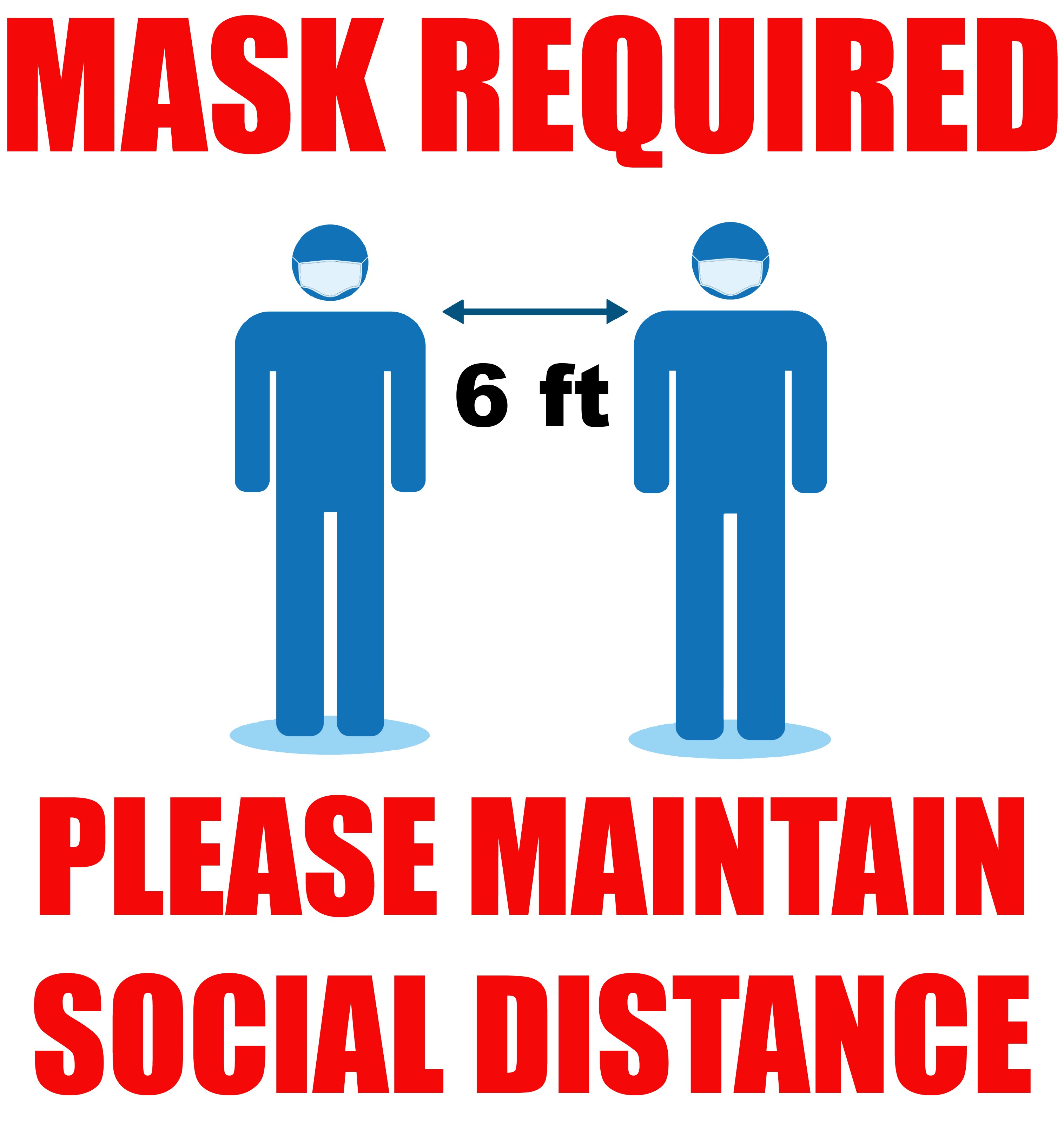 Social Distance Mask Warning