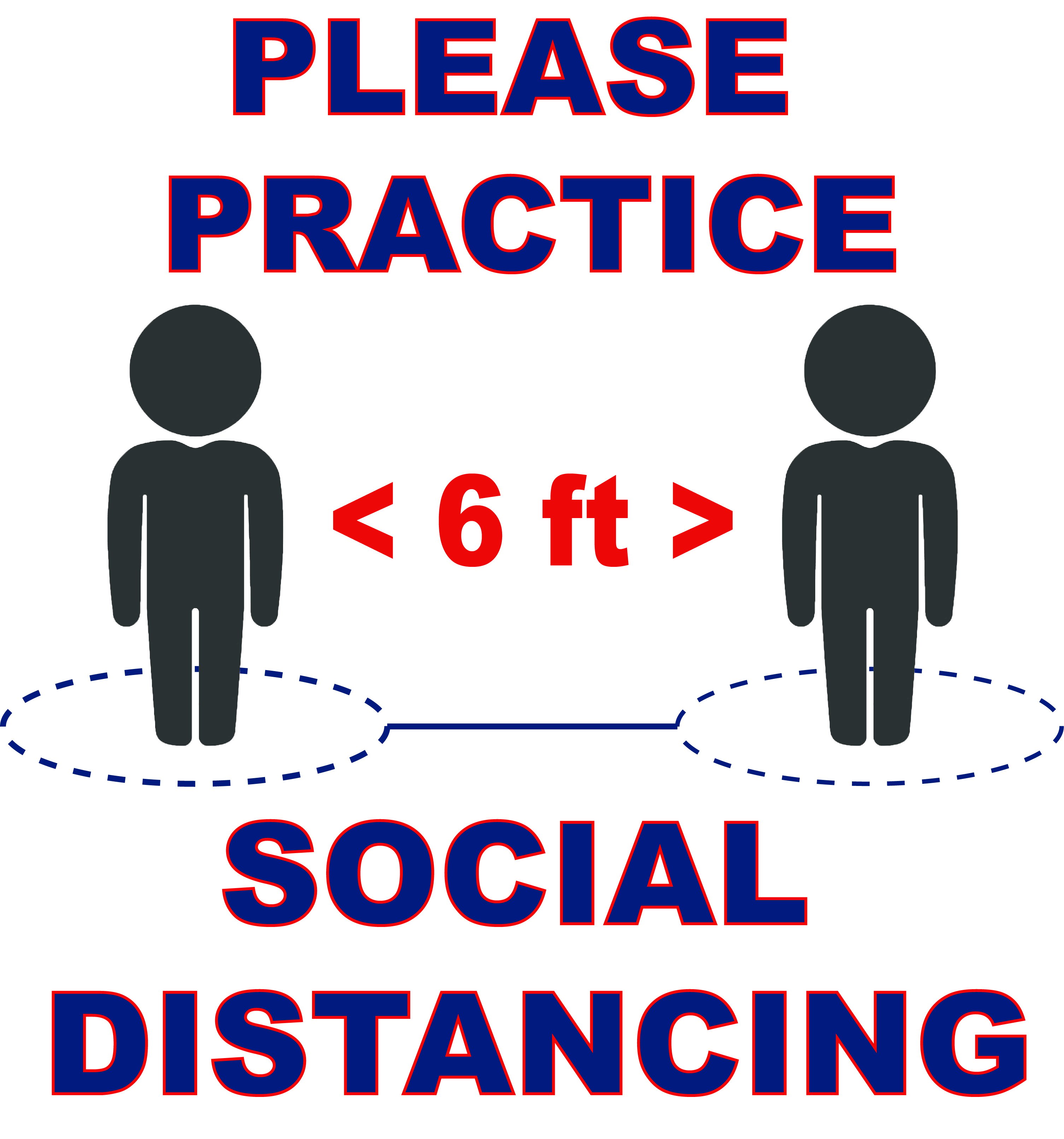 Social Distancing Sign 11x11